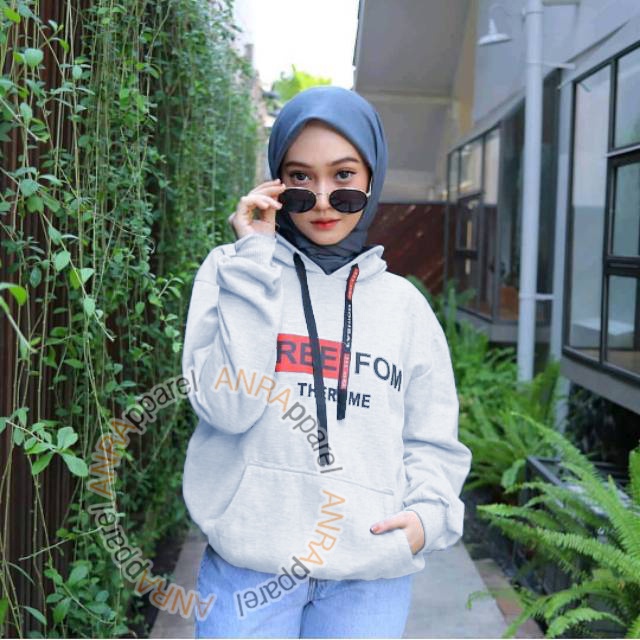 FREEFOM Sweater Hoodie FreeFOM Wanita | Sweater Korean Modis Cewek Fleece