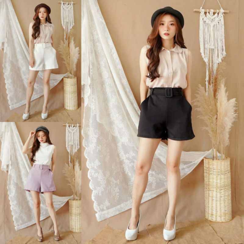 Jenny Pants Hotpans Hot Pants Wanita Korean Style Highwaist