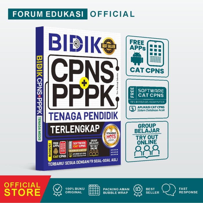 

NEW PRODUCT BUKU CPNS TENAGA MEDIS BIDIK CPNS PPPK TENAGA PENDIDIK 2021-2022 FR KPL057