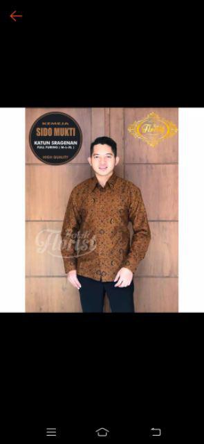 Kemeja Batik Pria | Sidomukti Lengan Panjang Hight Quality Lapis Furing | By Batik Florist