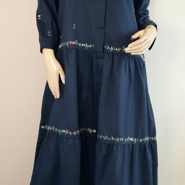 PREMIUM GAMIS TERBARU WANITA MOTIF BORDIR - MERAH CABE, XS