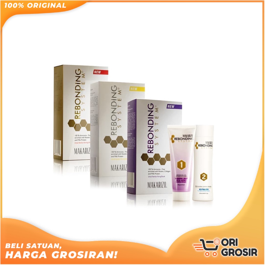 ORI Grosir Makarizo Rebonding System Pelurus Rambut Kering Keriting Rusak