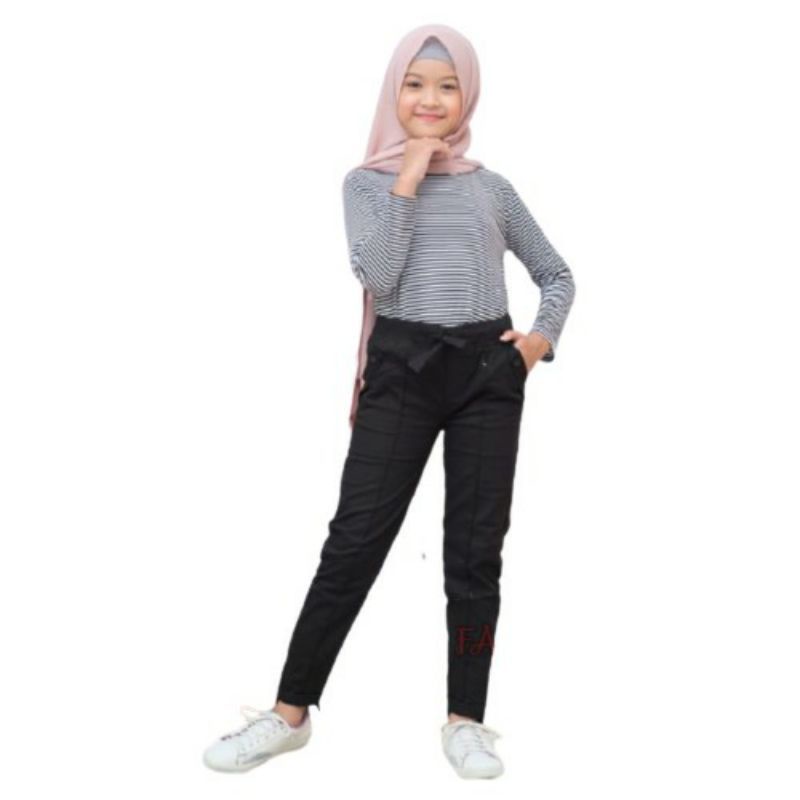 Celana baggy pants anak perempuan umur 5-13 tahun //ukuran 24-25-26 Celana cattun Twill strect premium // Celana anak