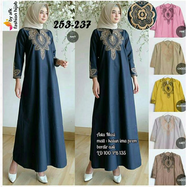 ASTA MAXI - BAJU MUSLIM MURAH TERBARU GROSIR PAKAIAN WANITA BUSANA PESTA MODERN GAMIS SYARI MODERN