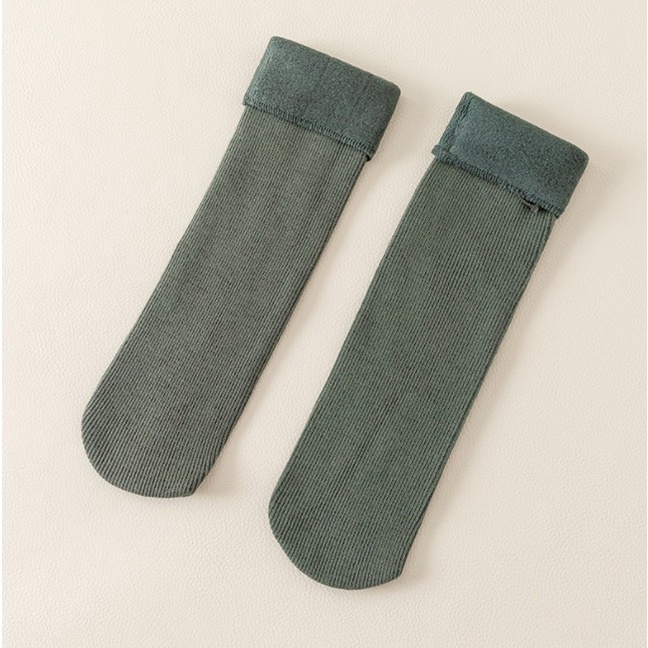 IMPORT WOMAN WINTER THERMAL VELVET THICK KNIT SOCKS KAOS KAKI RAJUT MUSIM DINGIN WANITA SUHU MINUS