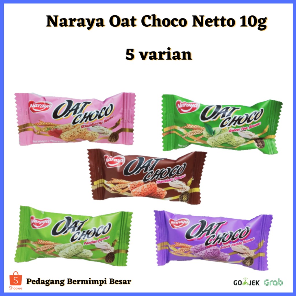 Jual Naraya Oat Choco Netto 10g Ada 5 Varian Rasa/ Biscuit Naraya/ Oat ...