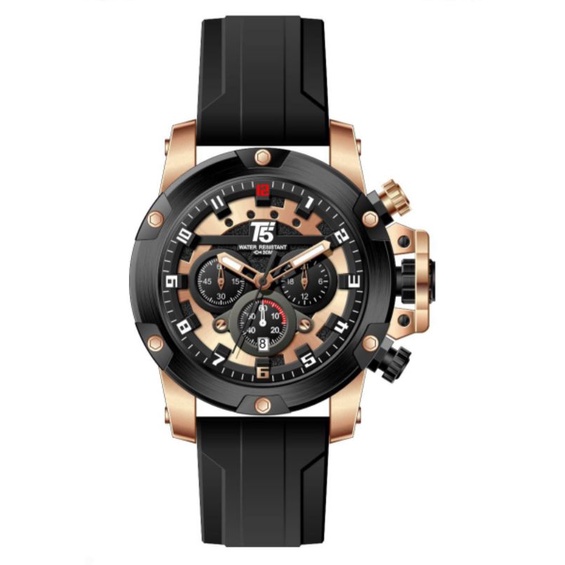 Jam Tangan Pria T5 H 3913G  Original Rubber Include Box