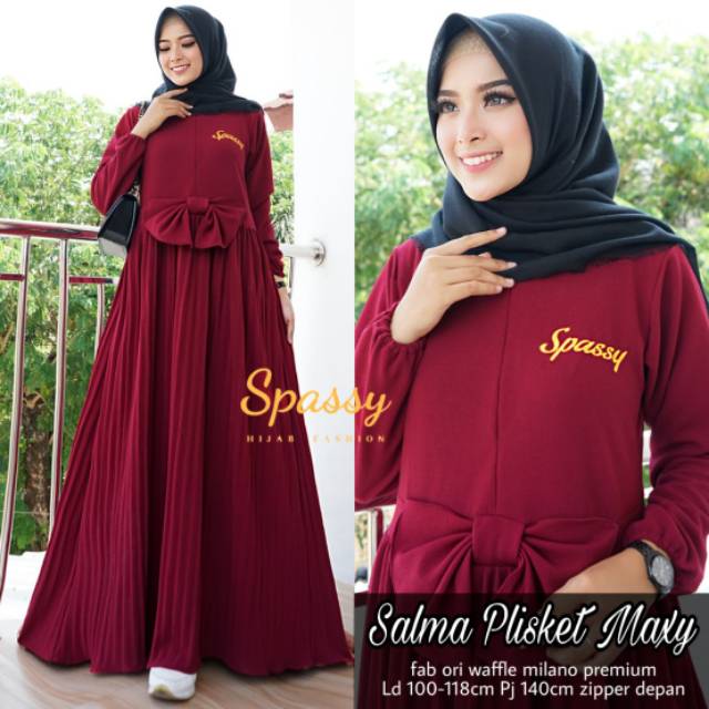 Salma Plisket || Gamis Salma Plisket