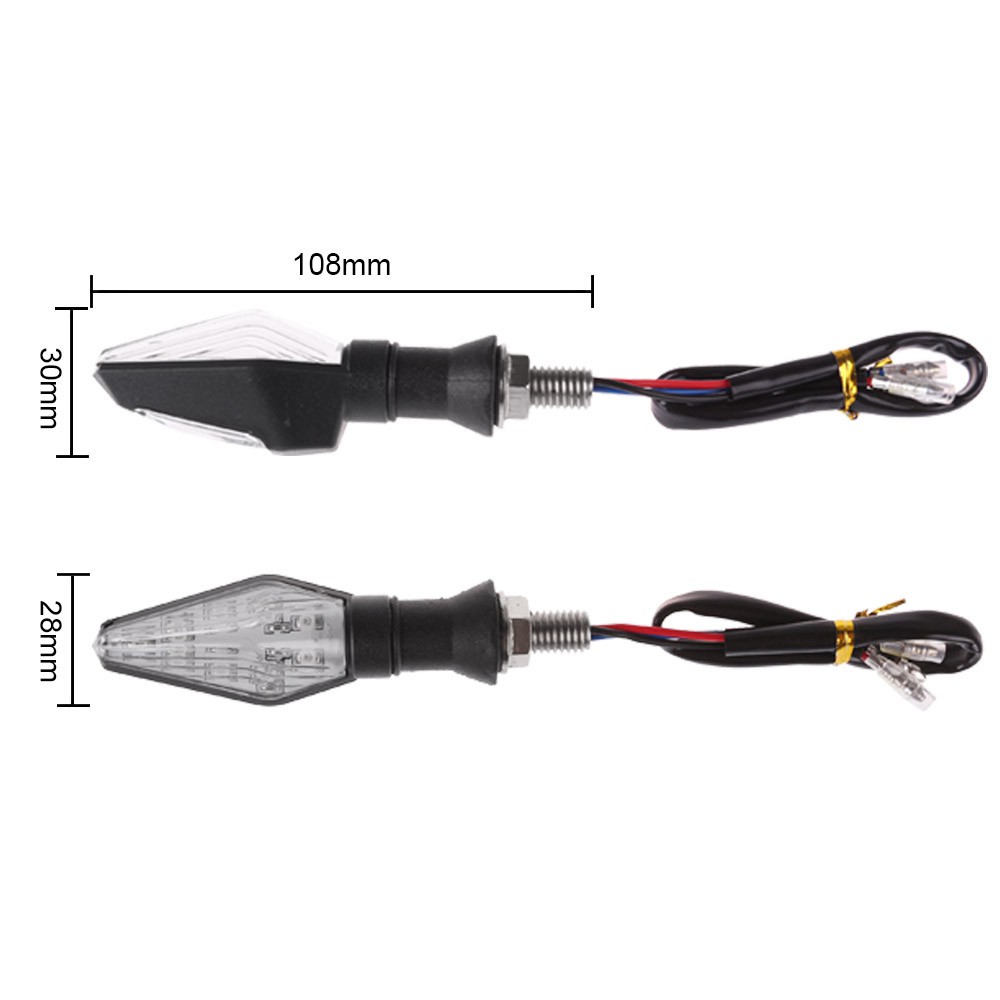 4pcs Universal Motor Kuning Mengalir Sein Indikator Lampu Led Motor Panah Flasher Belakang Lampu Led