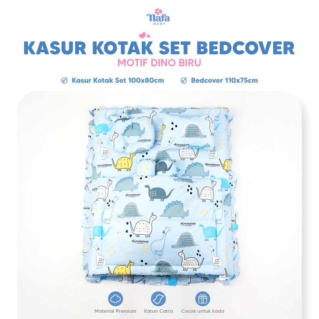 NAFA BABY - Kasur Bayi Kotak Include Bedcover Bayi | Perlengkapan Tidur Bayi