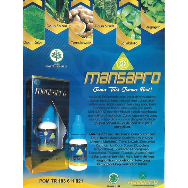 MANSAPRO Jamu Tetes Jaman Now || Original