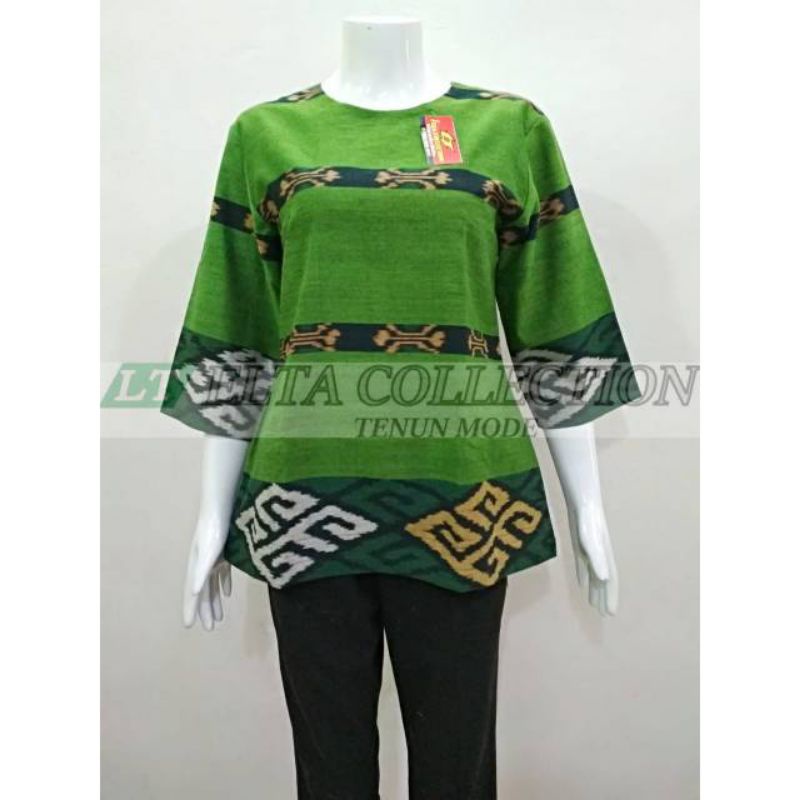 Kemeja kantor tenun / Blouse tenun wanita elegant