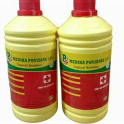 Medika Povidone 10% 1Liter / Betadin 1liter / Obat merah 1liter