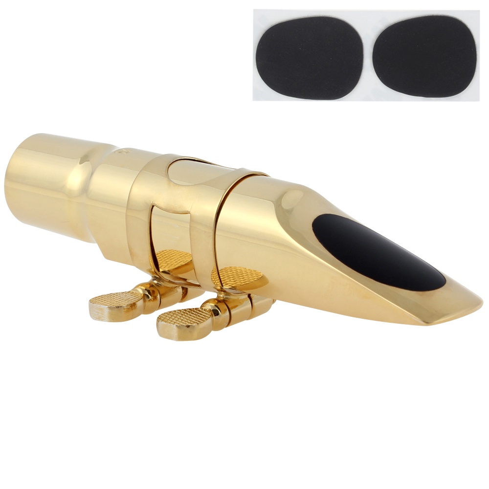 Mouthpiece Saxophone Tenor Profesional 8 Lapis Emas Bahan Metal Untuk Musik Jazz