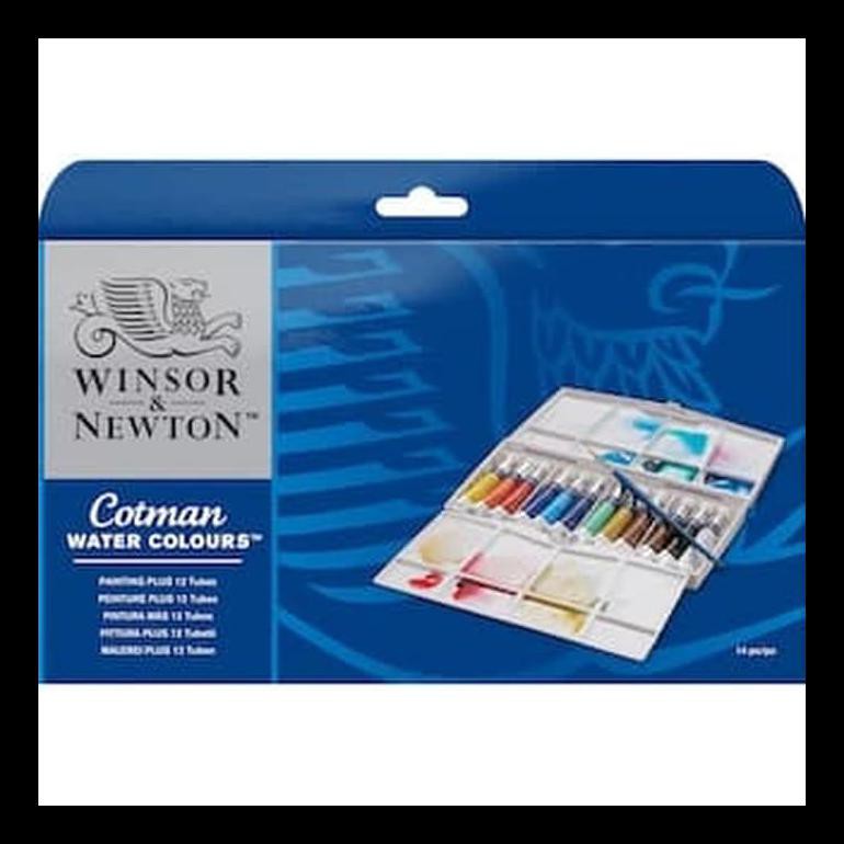

BARU WINSOR N NEWTON COTMAN WATER COLOR TUBE SET 12 PERALATAN MELUKIS MURAH TERLENGKAP