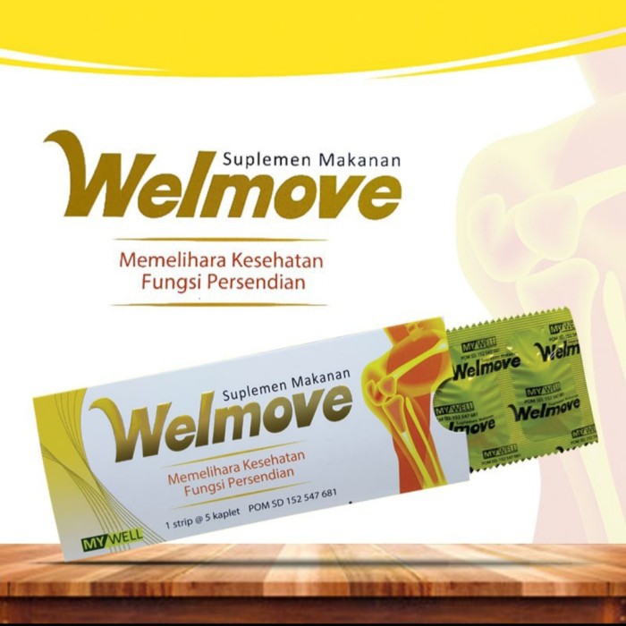 WELMOVE VITAMIN KESEHATAN PERSENDIAN / SENDI SEHAT / ISI 5 KAPLET