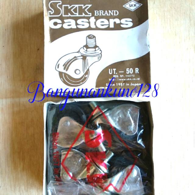 Roda Casters SKK UT-50R tipe roda hidup gepeng per set isi 4 bh