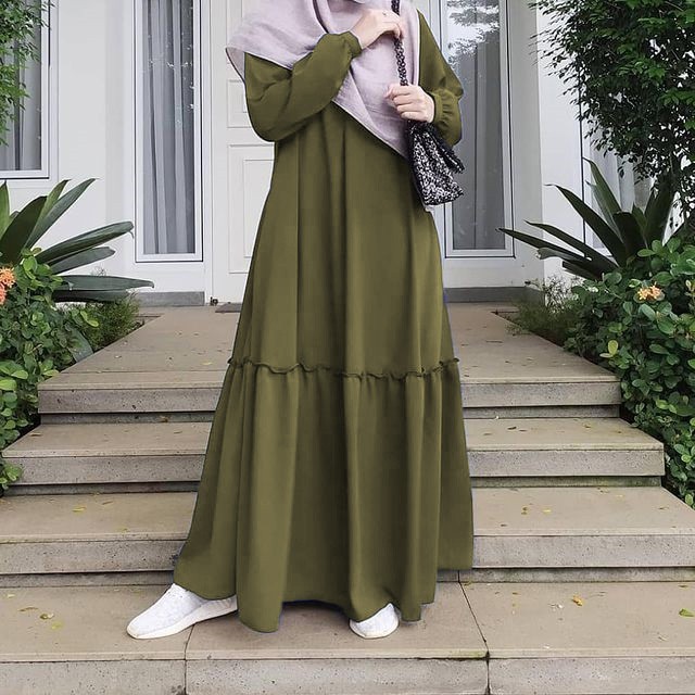 LS - [VOL 2] Arumi Basic Dress Gamis Terbaru 2021 Modern Lebaran Gamis Murah Meriah Promo Bahan ITY 