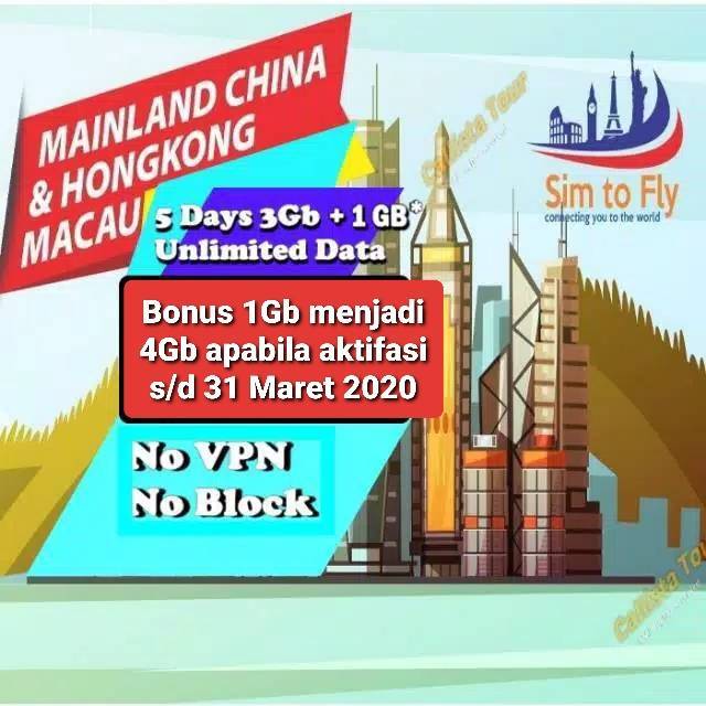 Jual Simcard All China Hongkong 5Days 3Gb Unlimited Data Indonesia|Shopee  Indonesia