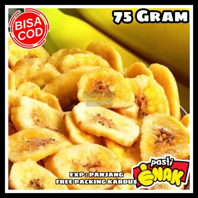 

Keripik Pisang Manis 75 GRAM Snack Kiloan Cemilan Manis Jajanan Murah Makanan Ringan