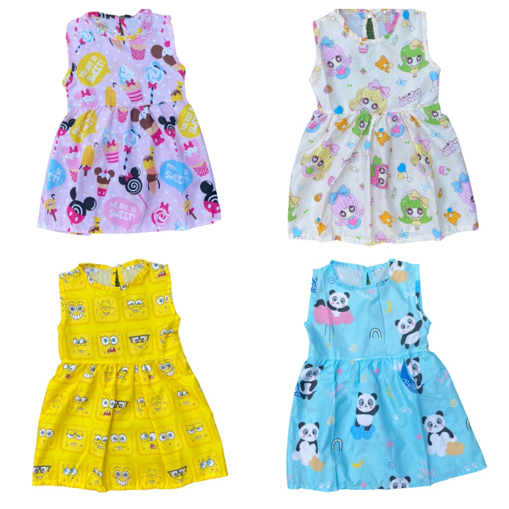 DRESS ANAK TANPA LENGAN / DASTER ANAK BAYI / DRESS BAYI