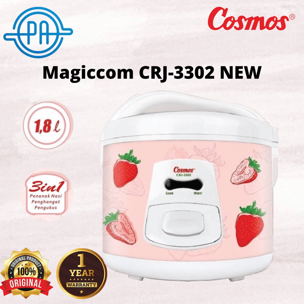 MAGICCOM COSMOS CRJ 3302 NEW STRAWBERRY SERIES RICE COOKER 1.8L