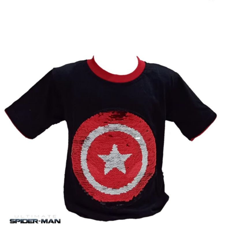 Kaos anak usap karakter Superhero usia 2-10tahun | Real pict