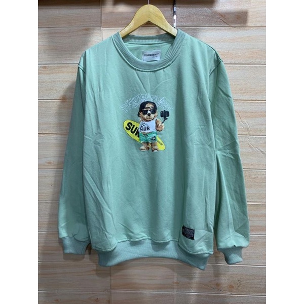 Sweater Crewneck Pria Distro h&m Hitam POLO BEAR Sweater Pria Wanita Keren Murah Sweatshirt Original