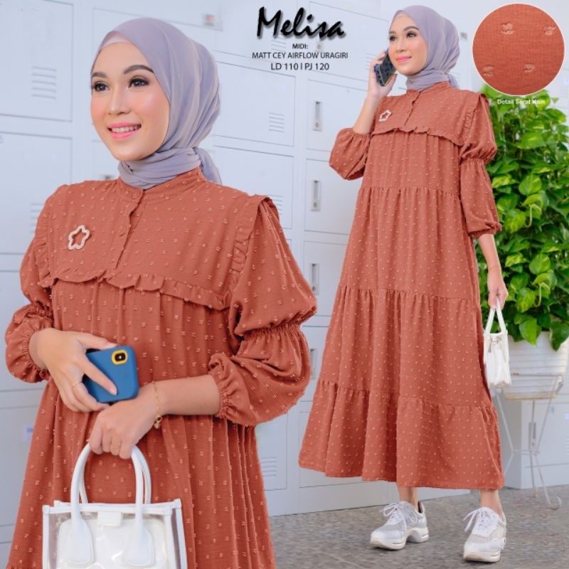 MELISA MIDI DRESS / GAMIS MIDI URAGIRI AIRFLOW / MIDI DRESS PREMIUM
