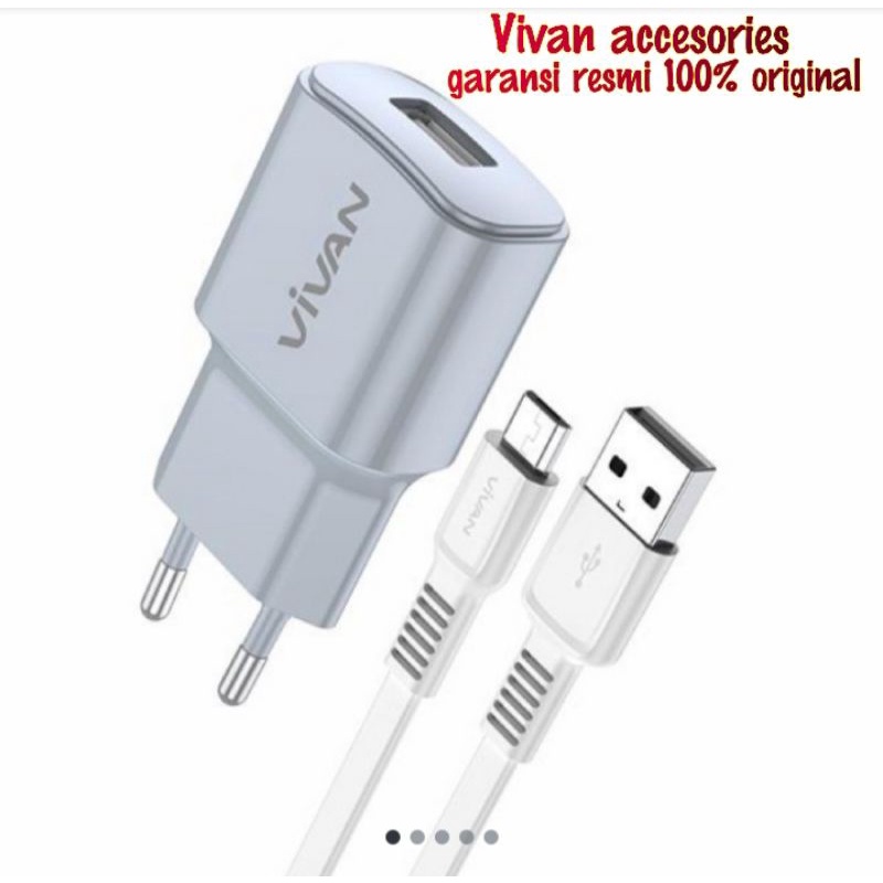 Vivan Adaptor Charger Power oval ll 2A batok charger single USB
