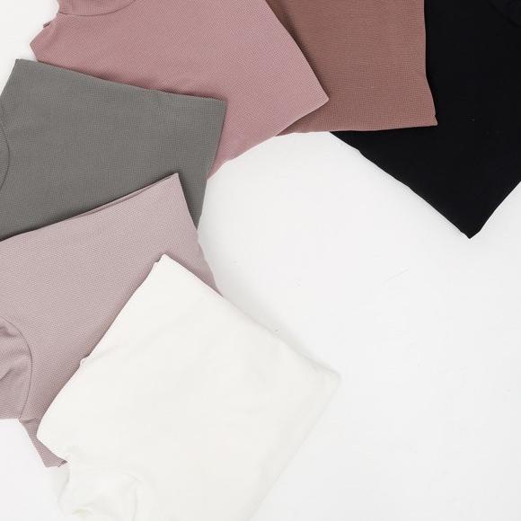 ☼ Oriofficial - Yuka Blouse Turtleneck Waffle Premium ✼