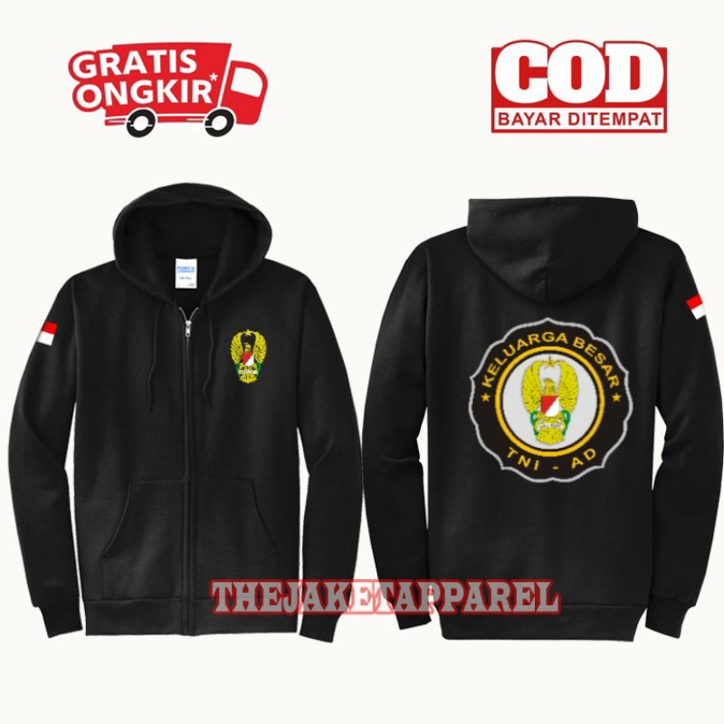 JAKET PRIA BAHAN FLEECE KELUARGA BESAR TNI AD