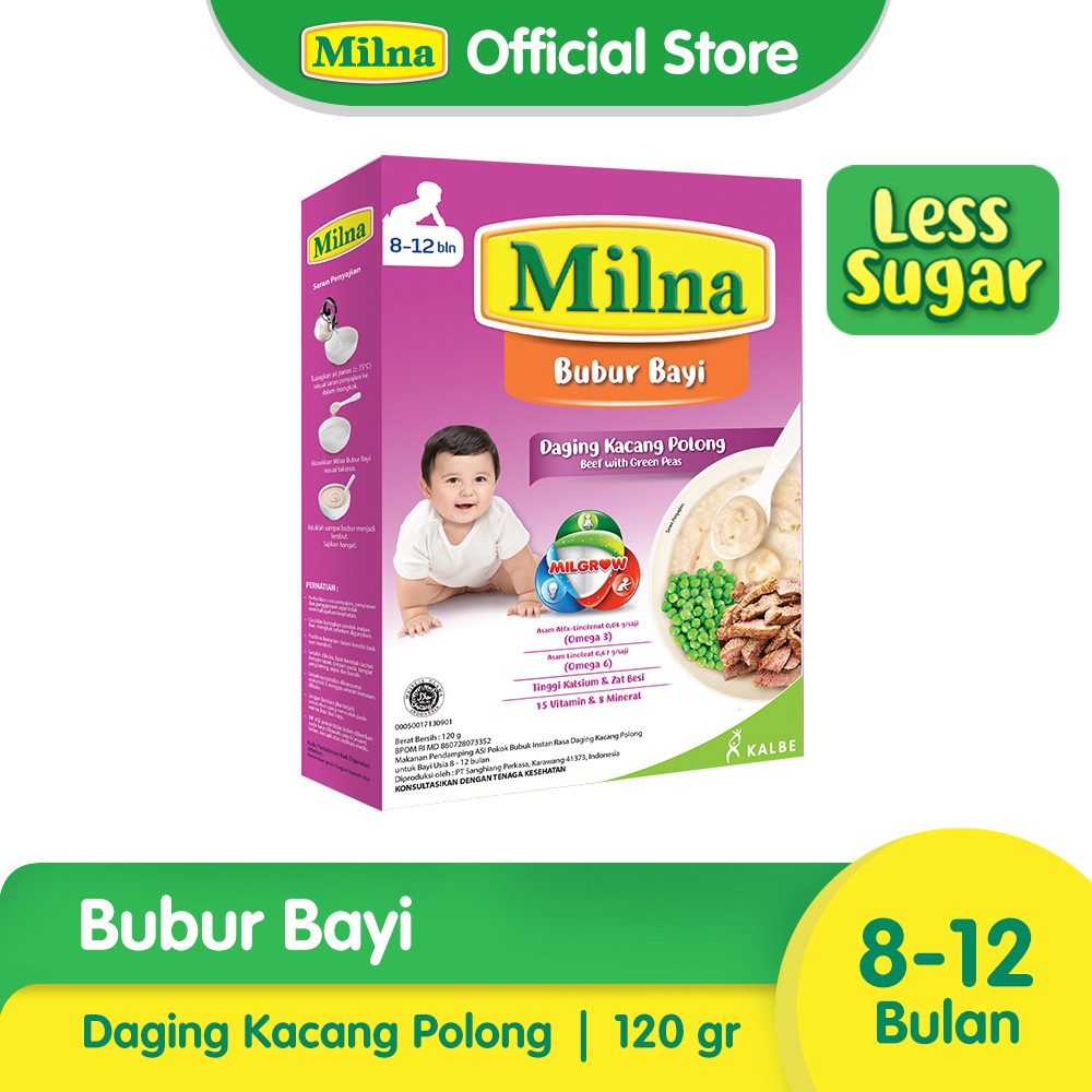 Milna Bubur Bayi 6-12M 8-12M makanan MPASI baby Makassar