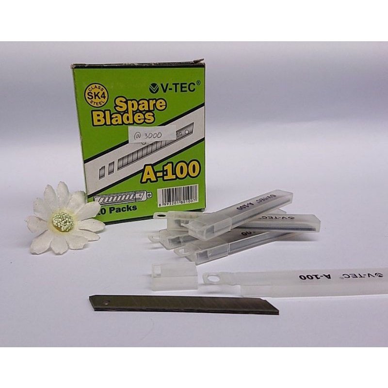 

Refill Cutter Isi Ulang Kater Kecil Spare Blades V-Tec A-100 Isi 5