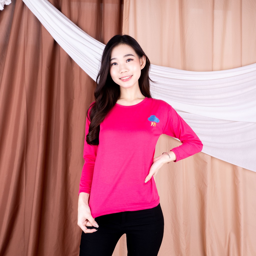 VS - LONGSLEEVE SKY BORDIR - ATASAN WANITA KAOS SALE