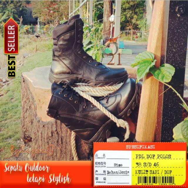 SEPATU POLISI / SEPATU PDL DOFF / SEPATU LAPANGAN / MERK P21