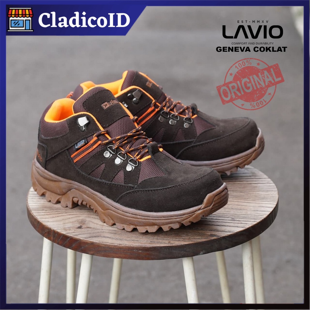 Sepatu Boots Pendek Pria Sefty Ujung Besi Safety Shoes Low Cut Kerja Lapangan Proyek Outdoor Hiking Mendaki Gunung Lavio Geneva