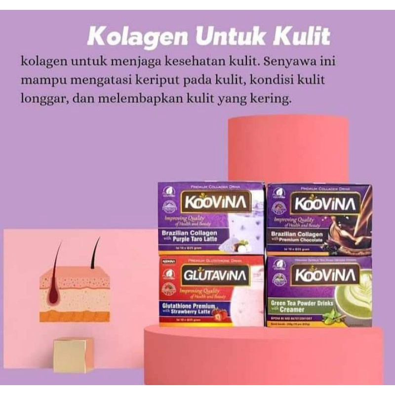 PAKET HEMAT - GLUTAVINA / KooVina Brazillian Collagen / Minuman Kolagen Premium / Halal Premium Collagen BPOM