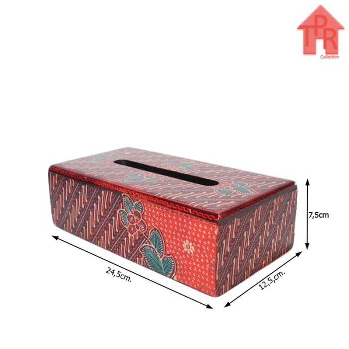 Tempat Tisu Kayu Batik / Box Tisu Tradisional Motif Batik / Tissue Box