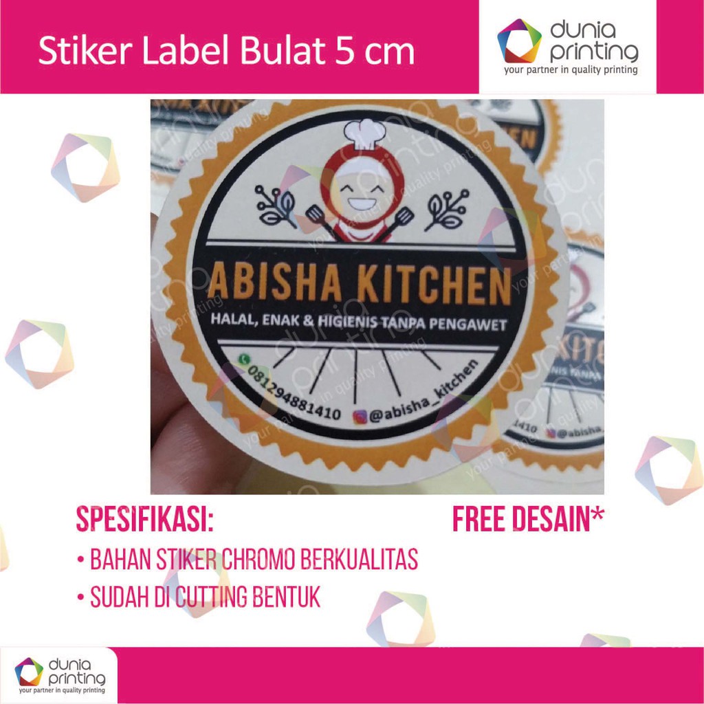

Stiker Label Bulat 5 cm