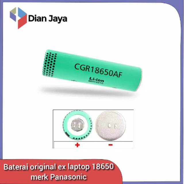 Baterai original ex laptop 18650 merk panasonic
