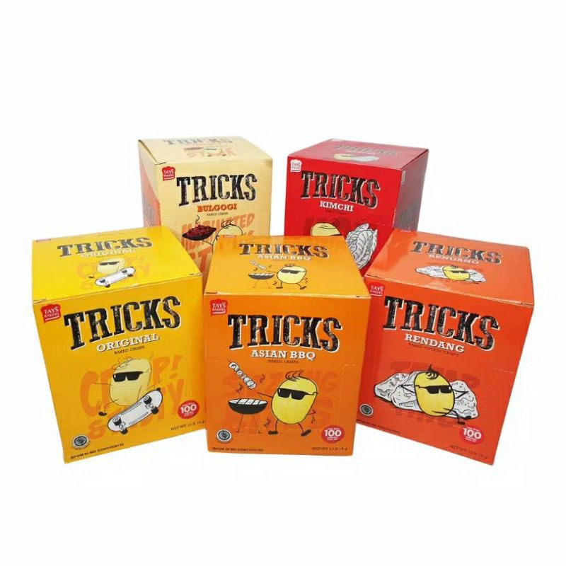 Tricks Biskuit Kentang Potato Baked Chips - Netto 10 pc x 20gr