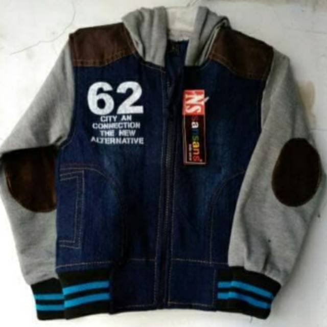 WK JAKET JEANS ANAK LAKI LAKI  1 - 13 TAHUN
