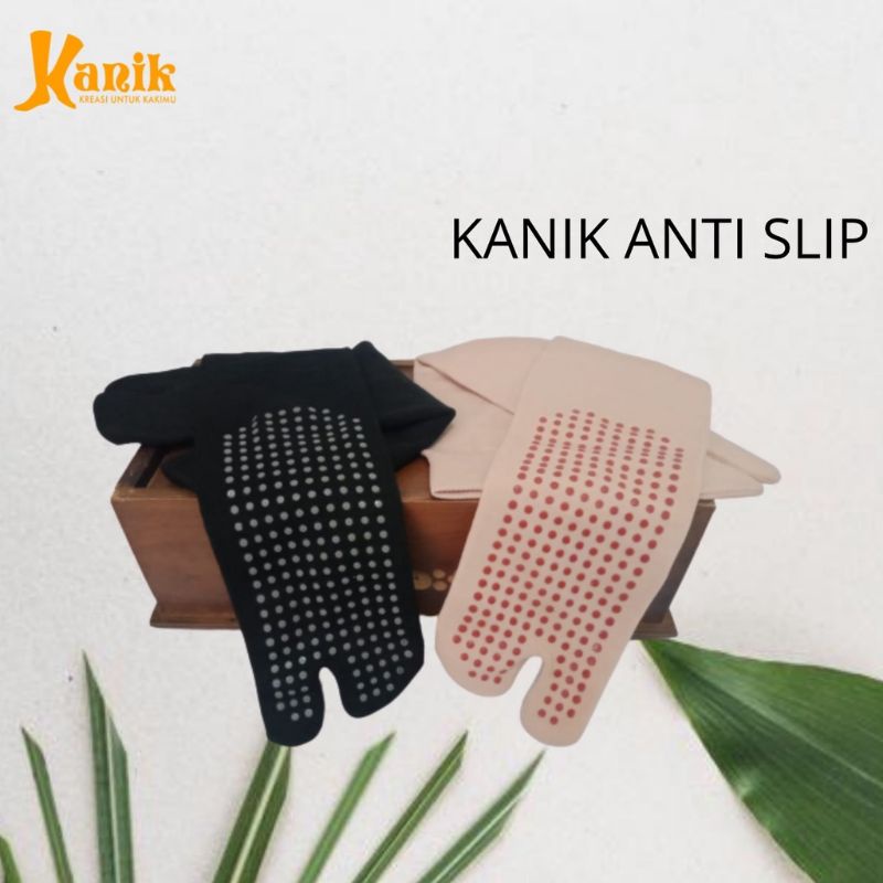 [1 PASANG] ORIGINAL KANIK Anti Slip / Licin Kaos Kaki Jempol Muslimah Wanita Hijab Polos Haji Umroh 