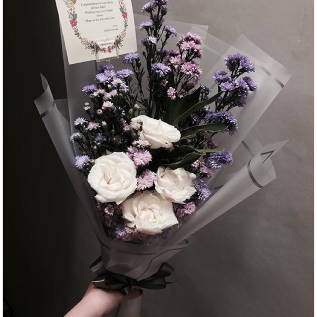 Hand Bouquet Buket  Bunga Mawar  Segar Shopee Indonesia