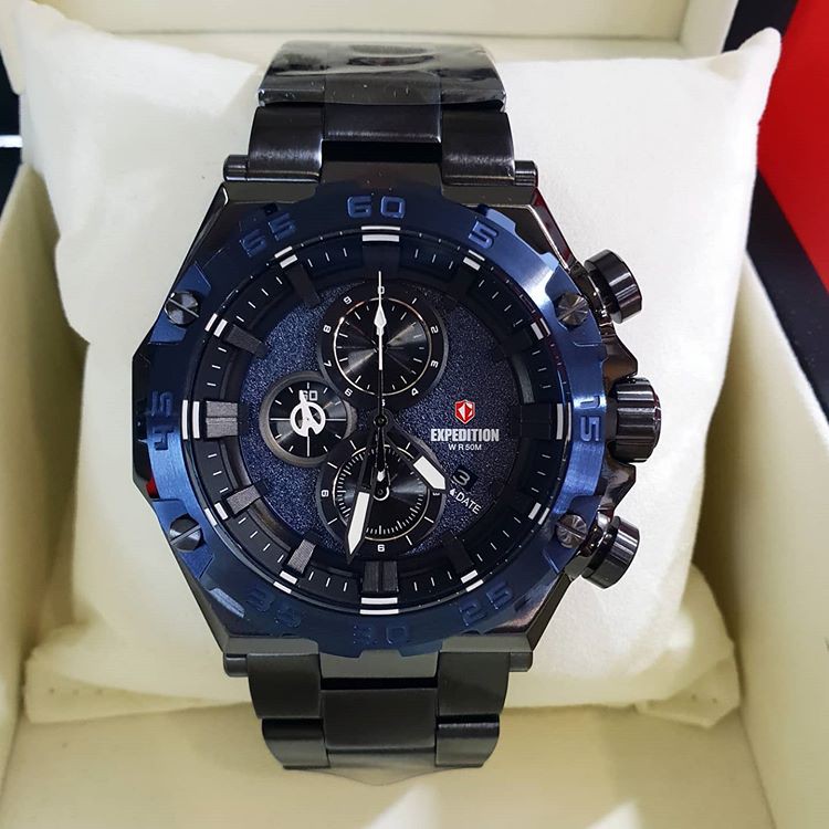 Expedition E6797 Original Jam Tangan Pria Black Blue