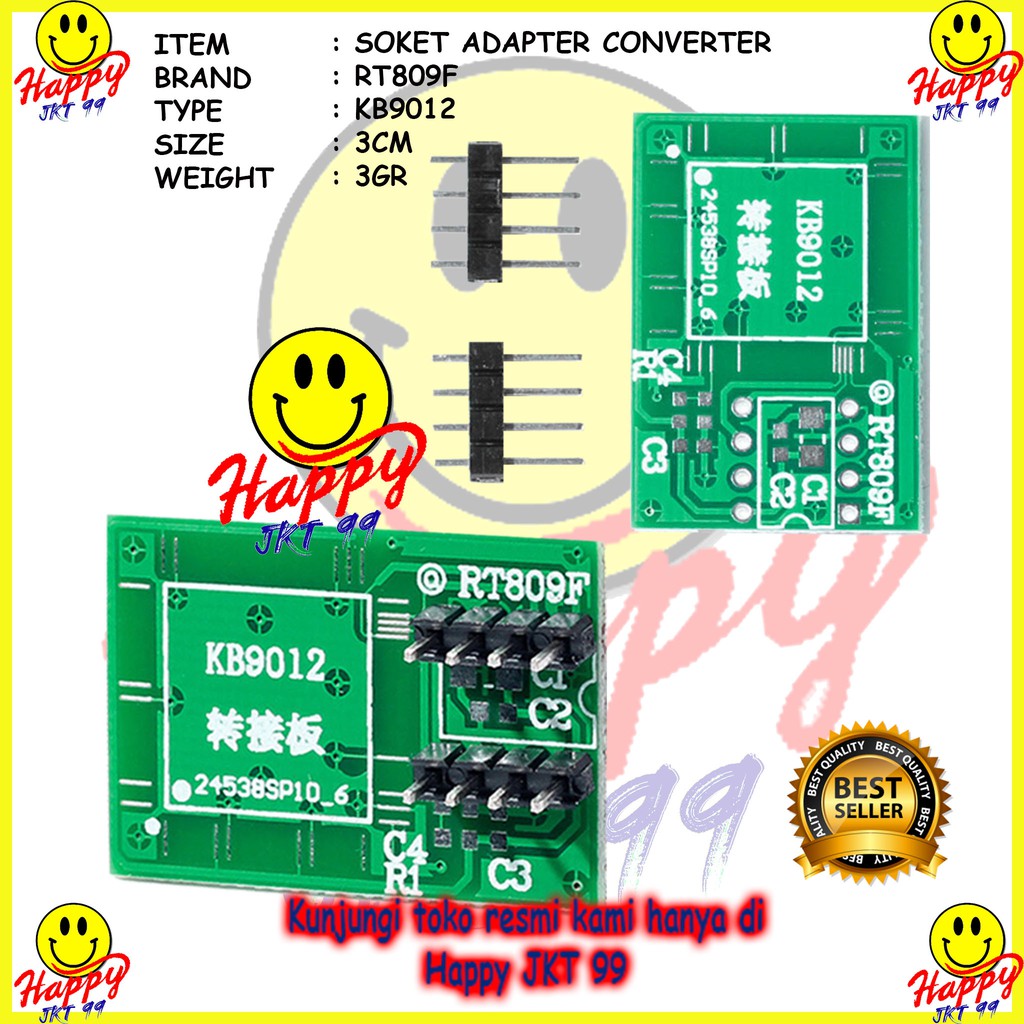 [ HAPPY JKT 99 ] ADAPTER SOKET SOCKET CONVERTER KONVERTER KB9012 KB 9012 RT809F