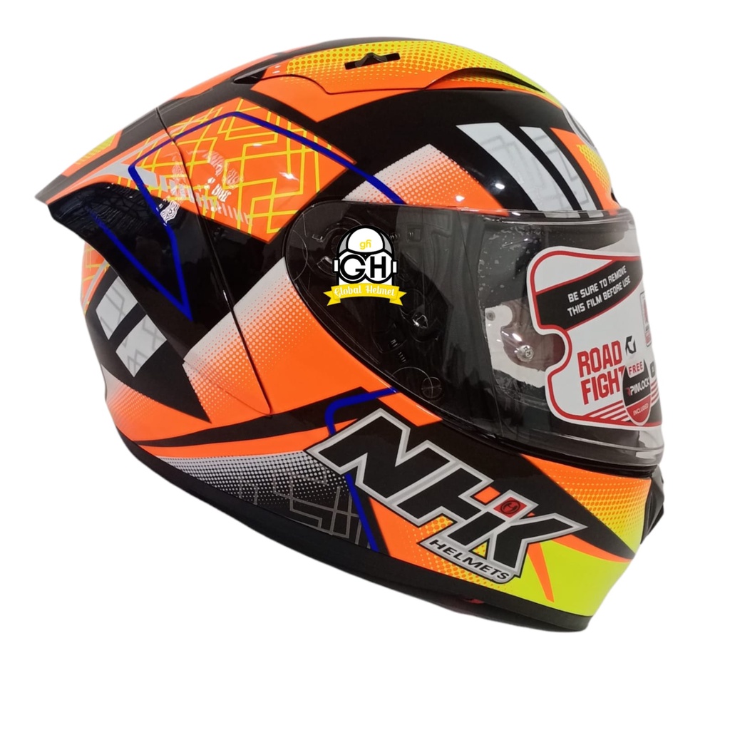 HELM NHK GP R TECH STREET ULTRA GP EDITION R44 BLACK YELLOW GLOSSY