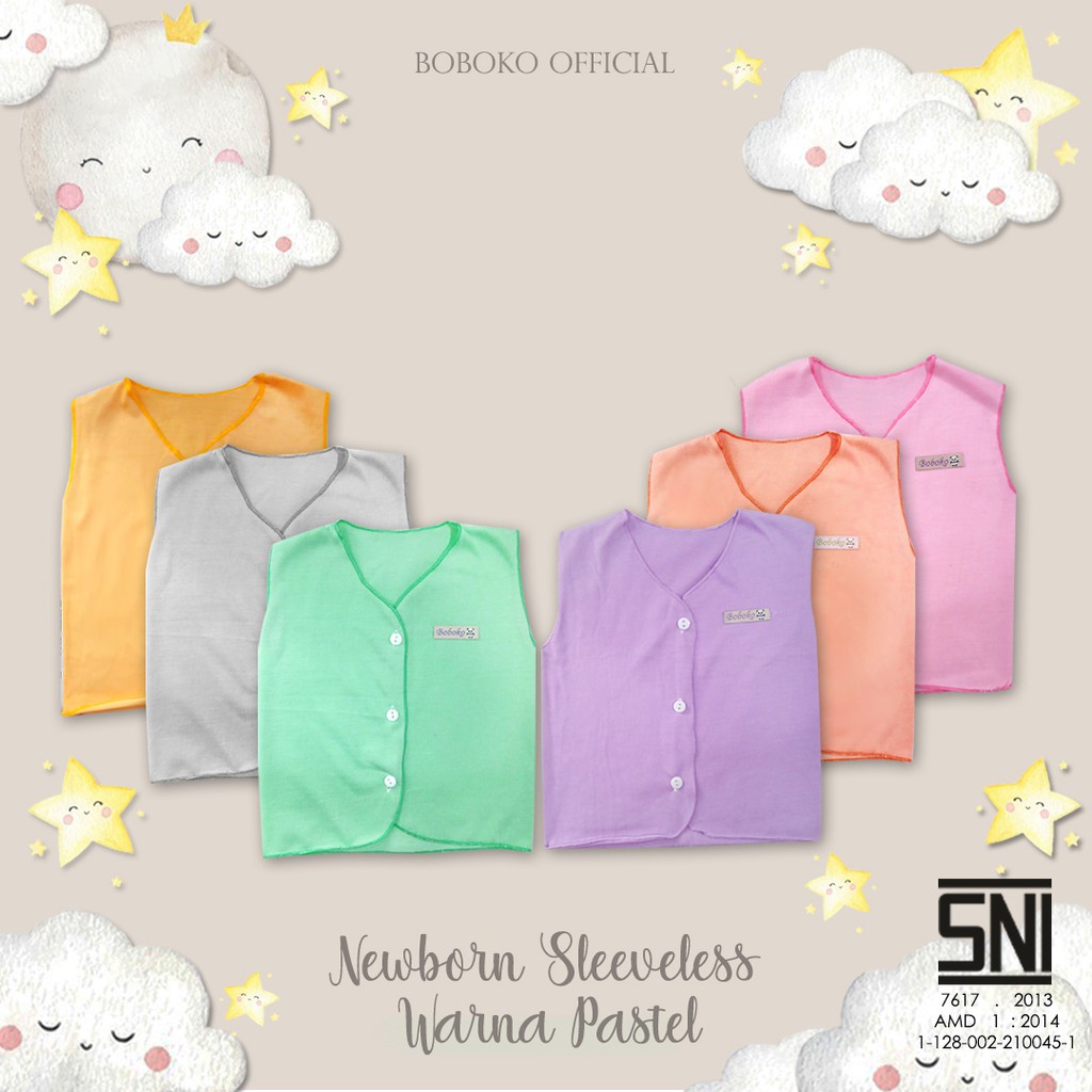 1 Pcs Baju Pendek Baju Panjang Baju Kutung Baju Bayi Kemeja Piyama Bayi SNI Newborn 0-4 Bulan / Baju Bayi Polos Warna Pastel