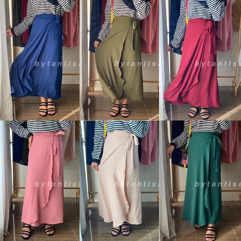 ROK LILIT CRINGKLE FLOWLY ADEM BAHAN JATUH